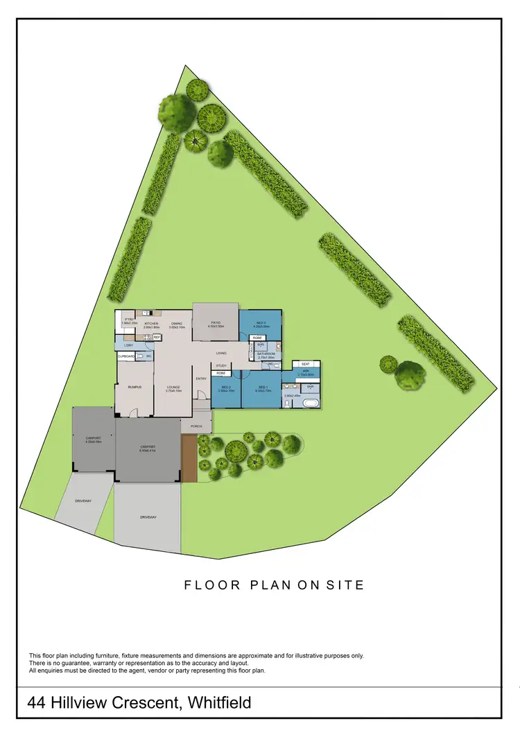 Floorplan of Homely house listing, 44 Hillview Crescent, Whitfield QLD 4870