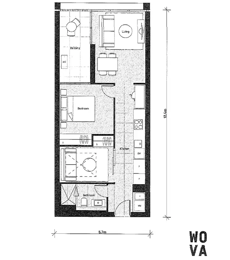 Floorplan of Homely apartment listing, Unit 263/Door T2 - Wova, Phillip ACT 2606