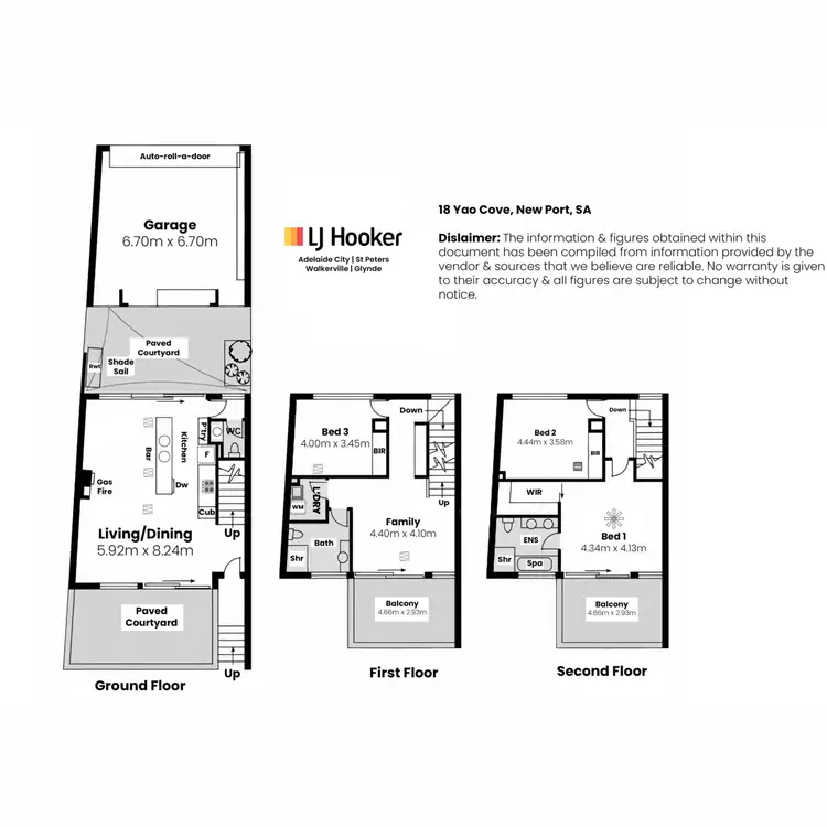 Floorplan of Homely townhouse listing, 18 Yao Cove, New Port SA 5015