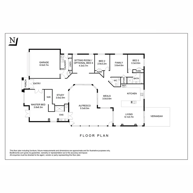 Floorplan of Homely house listing, 36 Breakwater Crescent, Point Cook VIC 3030