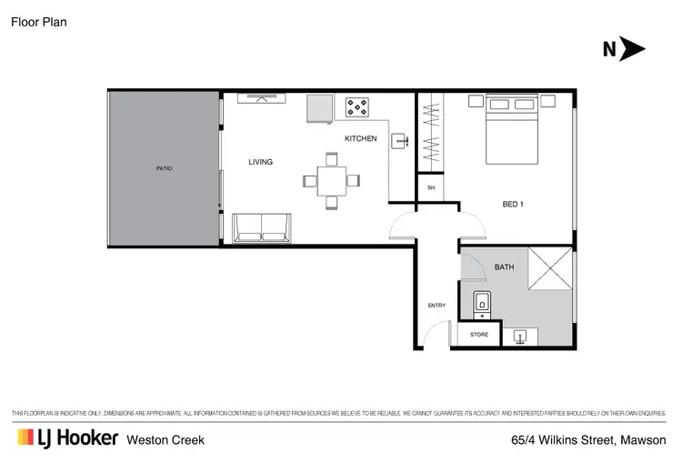 Floorplan of Homely apartment listing, 65/4 Wilkins Street, Mawson ACT 2607