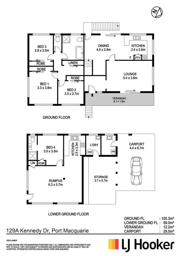 Floorplan of Homely house listing, 129A Kennedy Drive, Port Macquarie NSW 2444