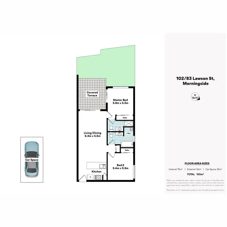 Floorplan of Homely unit listing, 102/83 Lawson Street, Morningside QLD 4170