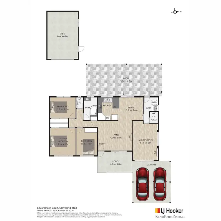 Floorplan of Homely house listing, 5 Marginalia Court, Cleveland QLD 4163