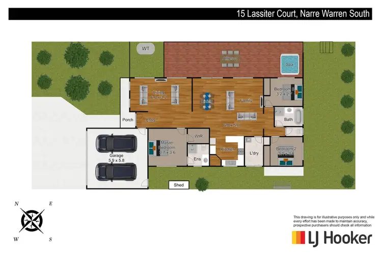 Floorplan of Homely house listing, 15 Lassiter Court, Narre Warren South VIC 3805