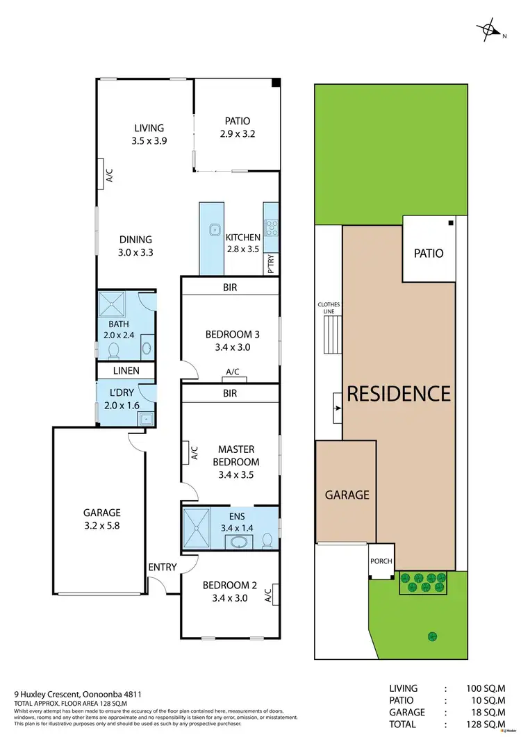 Floorplan of Homely house listing, 9 Huxley Crescent, Oonoonba QLD 4811