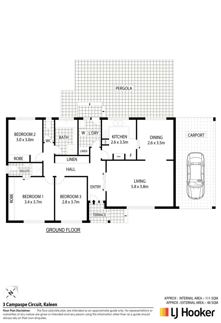 Floorplan of Homely house listing, 63 Campaspe Circuit, Kaleen ACT 2617