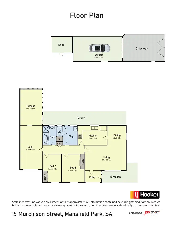 Floorplan of Homely house listing, 15 Murchison St, Mansfield Park SA 5012