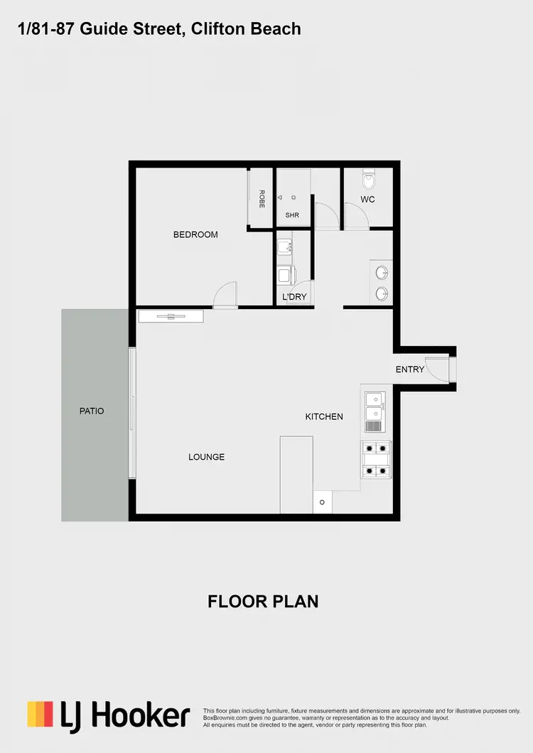 Floorplan of Homely unit listing, 1/81-87 Guide Street, Clifton Beach QLD 4879