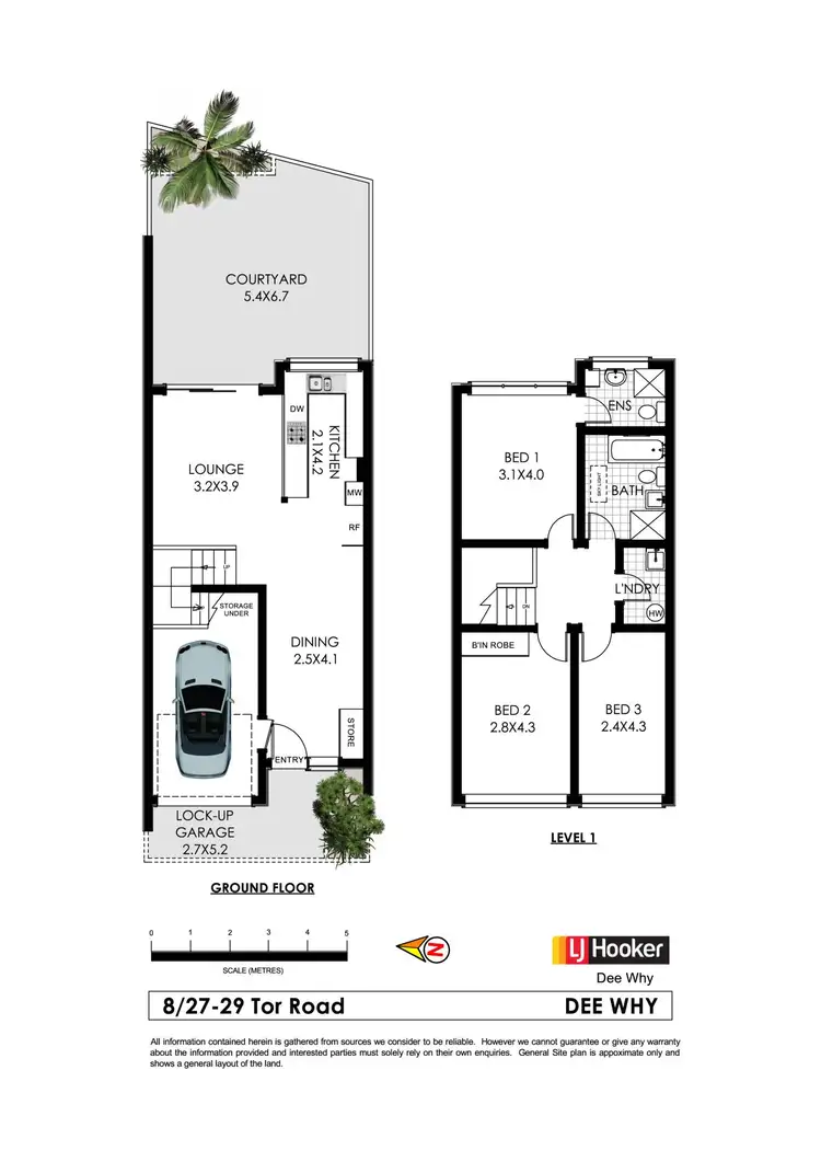 Floorplan of Homely townhouse listing, 8/27 Tor Road, Dee Why NSW 2099