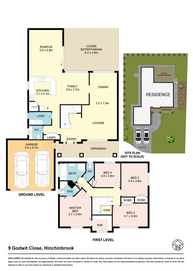 Floorplan of Homely house listing, 9 Godwit Close, Hinchinbrook NSW 2168