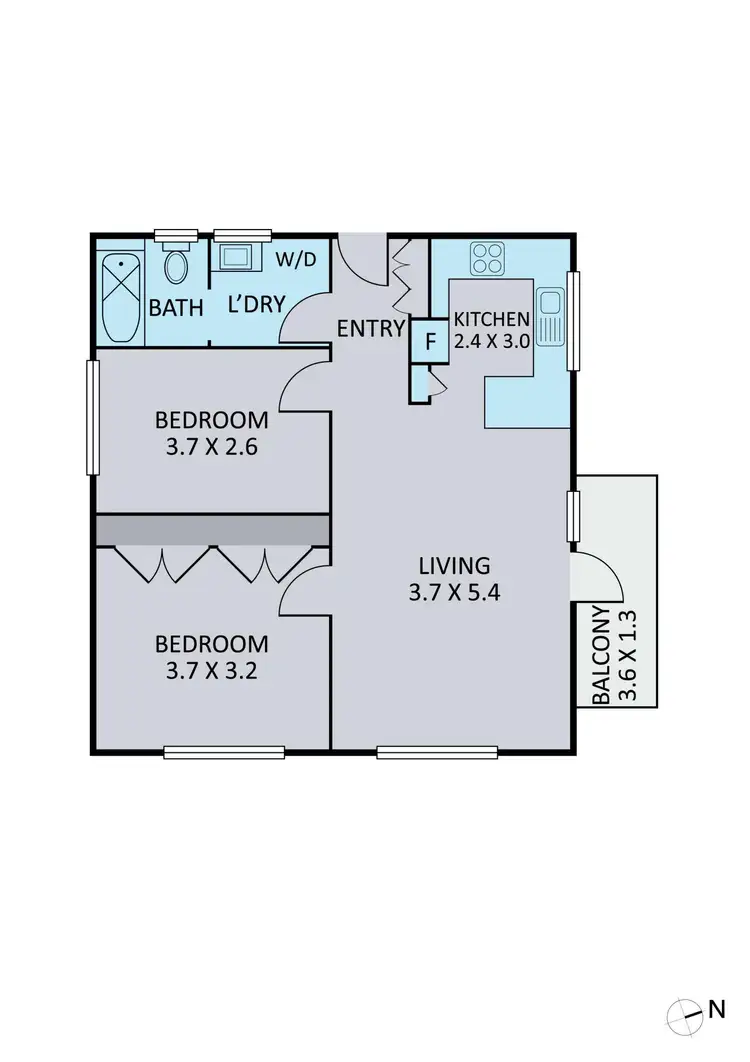 Floorplan of Homely apartment listing, Level B1/1-2/110 Arden Street, North Melbourne VIC 3051