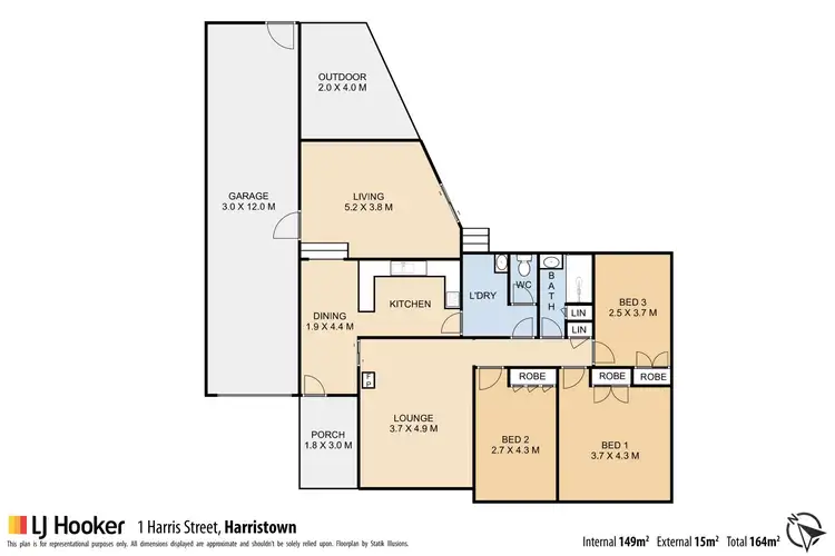 Floorplan of Homely house listing, 1 Harris Street, Harristown QLD 4350