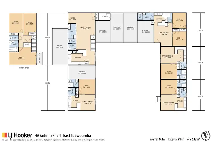 Floorplan of Homely block of units listing, 4a Aubigny Street, East Toowoomba QLD 4350