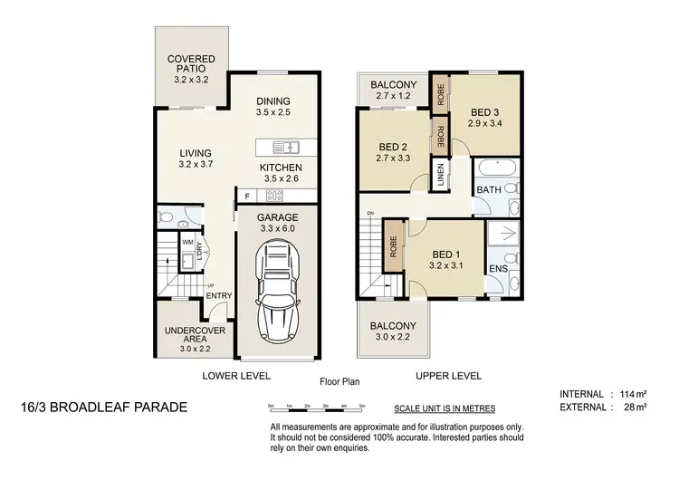 Floorplan of Homely unit listing, Unit 16/3 Broadleaf Parade, Redbank QLD 4301