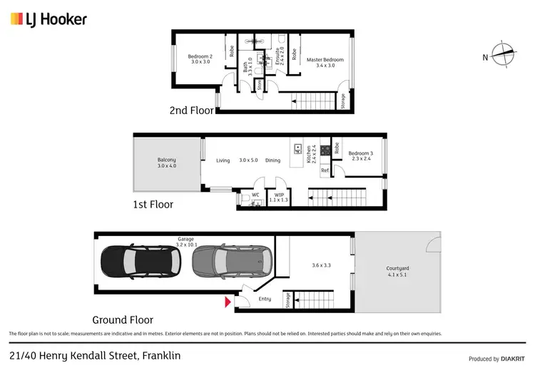 Floorplan of Homely townhouse listing, 21/40 Henry Kendall Street, Franklin ACT 2913