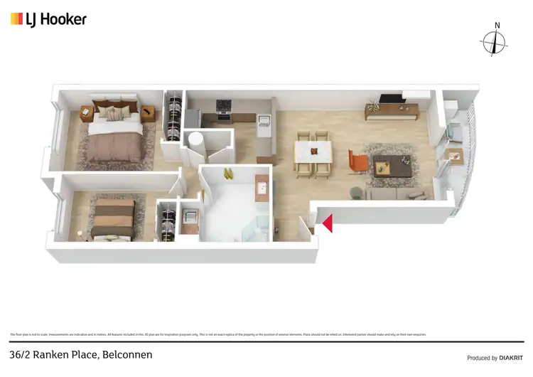 Floorplan of Homely apartment listing, 36/2 Ranken Place, Belconnen ACT 2617