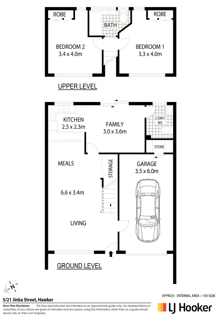 Floorplan of Homely townhouse listing, 5/21 Jinka Street, Hawker ACT 2614