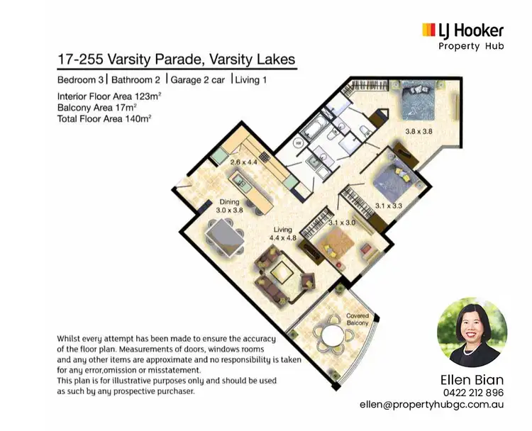 Floorplan of Homely unit listing, 17/255 Varsity Parade, Varsity Lakes QLD 4227