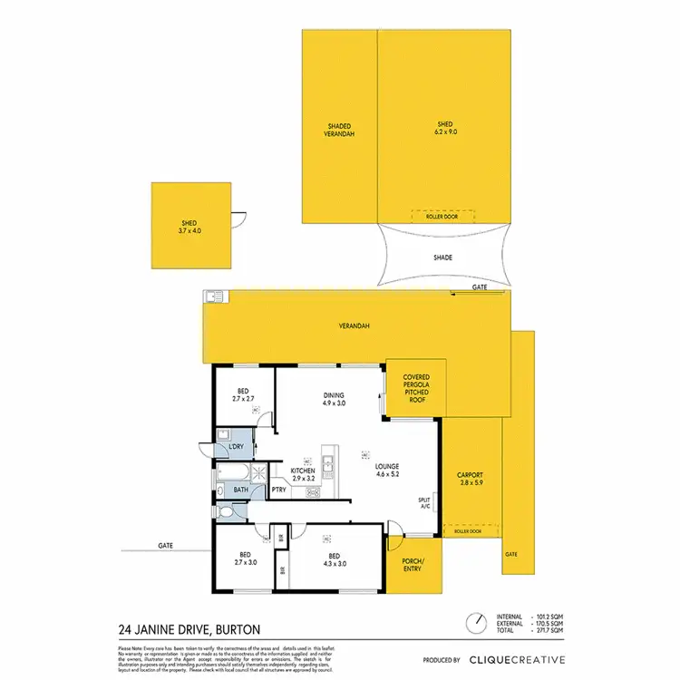 Floorplan of Homely house listing, 24 Janine Drive, Burton SA 5110