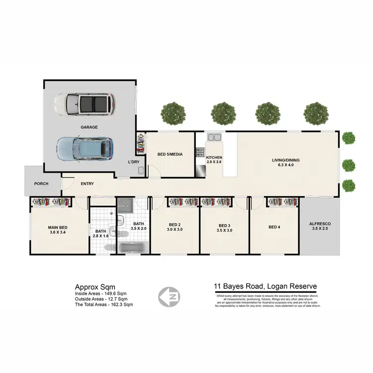 Floorplan of Homely house listing, 11 Bayes Road, Logan Reserve QLD 4133