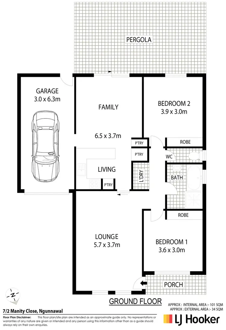 Floorplan of Homely townhouse listing, 7/2 Manity Court, Ngunnawal ACT 2913