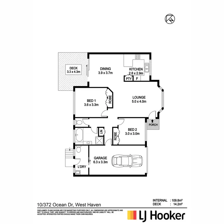 Floorplan of Homely unit listing, 10/372 Ocean Drive, West Haven NSW 2443