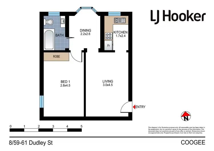 Floorplan of Homely apartment listing, 8/59-61 Dudley Street, Coogee NSW 2034