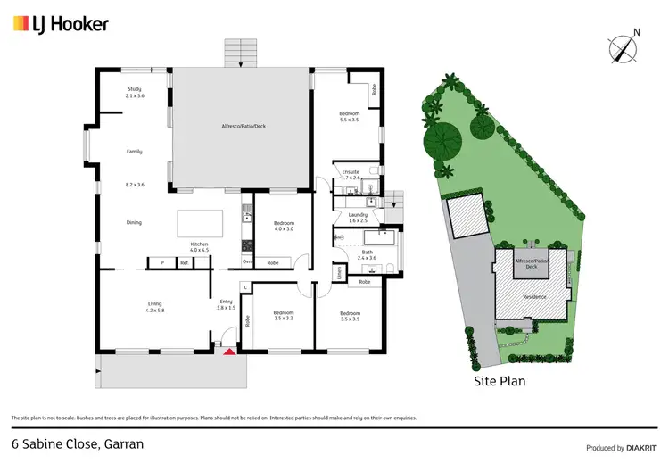 Floorplan of Homely house listing, 6 Sabine Close, Garran ACT 2605