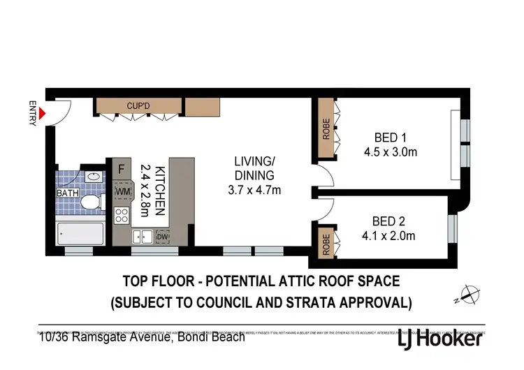 Floorplan of Homely apartment listing, 10/36 Ramsgate Avenue, Bondi Beach NSW 2026