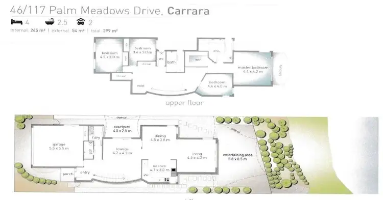 Floorplan of Homely house listing, 46/117 Palm Meadows Drive, Carrara QLD 4211