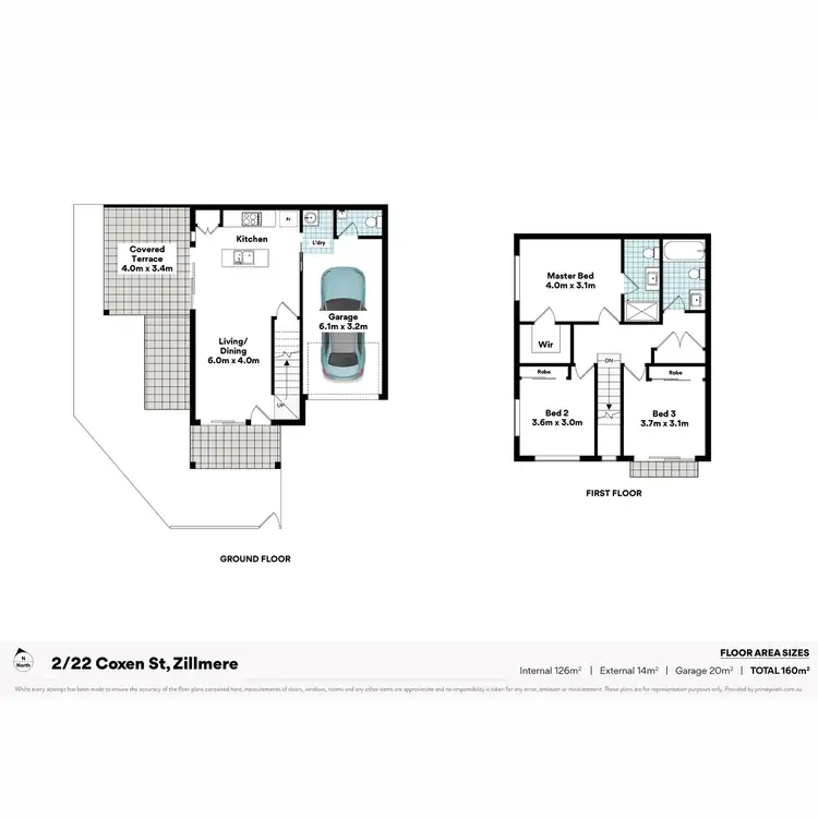 Floorplan of Homely townhouse listing, 2/22 Coxen Street, Zillmere QLD 4034
