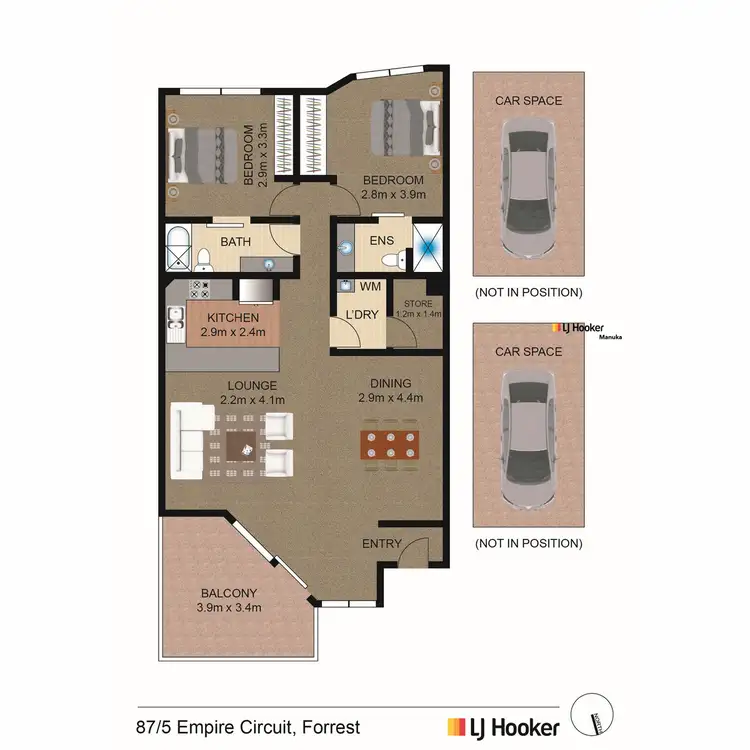 Floorplan of Homely apartment listing, 87/5 Empire Circuit, Forrest ACT 2603