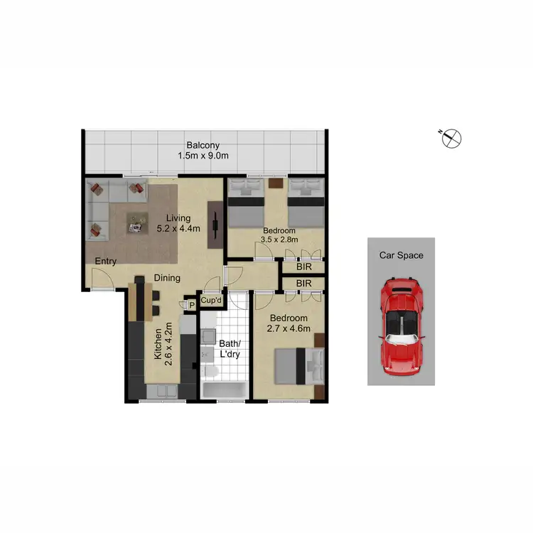 Floorplan of Homely unit listing, 14/6 Maclaurin Crescent, Chifley ACT 2606