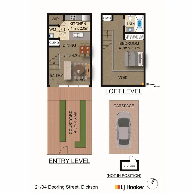 Floorplan of Homely unit listing, 21/34 Dooring Street, Dickson ACT 2602