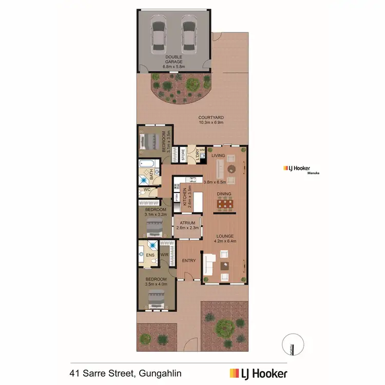 Floorplan of Homely townhouse listing, 41 Sarre Street, Gungahlin ACT 2912