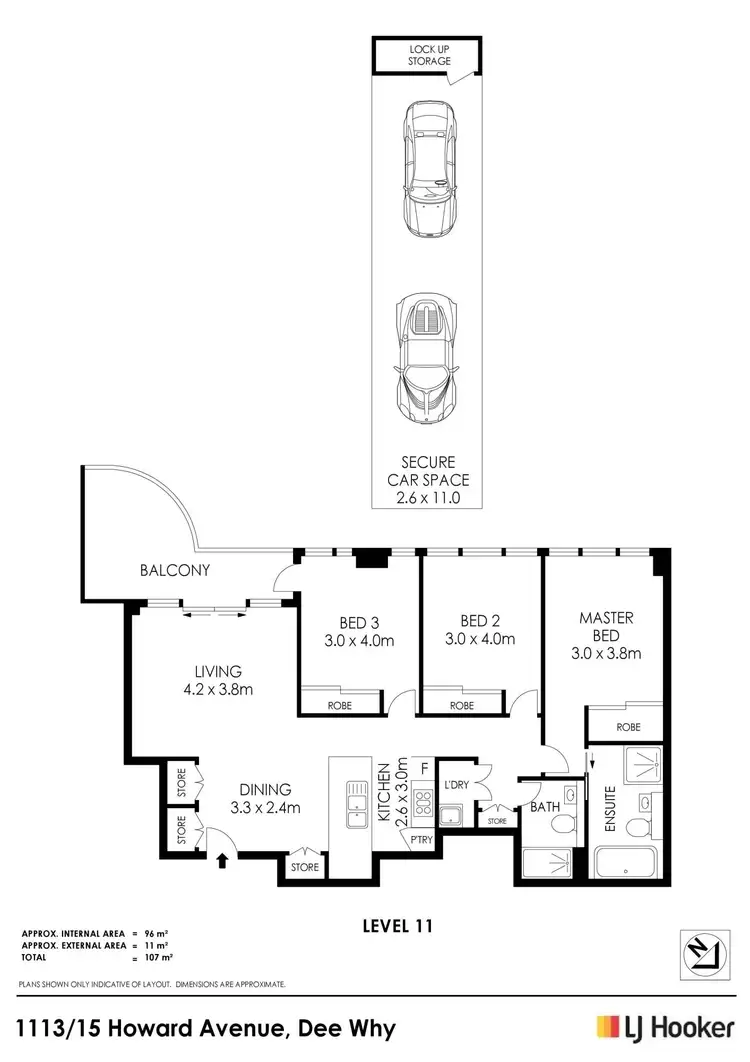Floorplan of Homely unit listing, 1113/15 Howard Avenue, Dee Why NSW 2099
