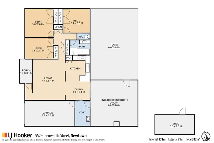 Floorplan of Homely house listing, 552 Greenwattle Street, Newtown QLD 4350