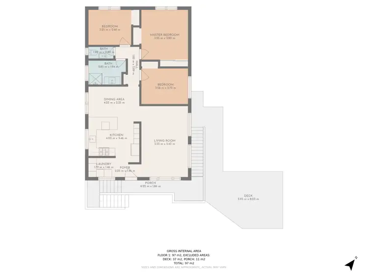 Floorplan of Homely unit listing, 3/9 Adin Street, Scotts Head NSW 2447