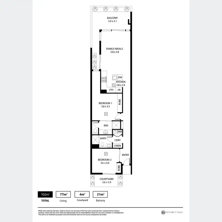 Floorplan of Homely apartment listing, 116/356 Seaview Road, Henley Beach SA 5022