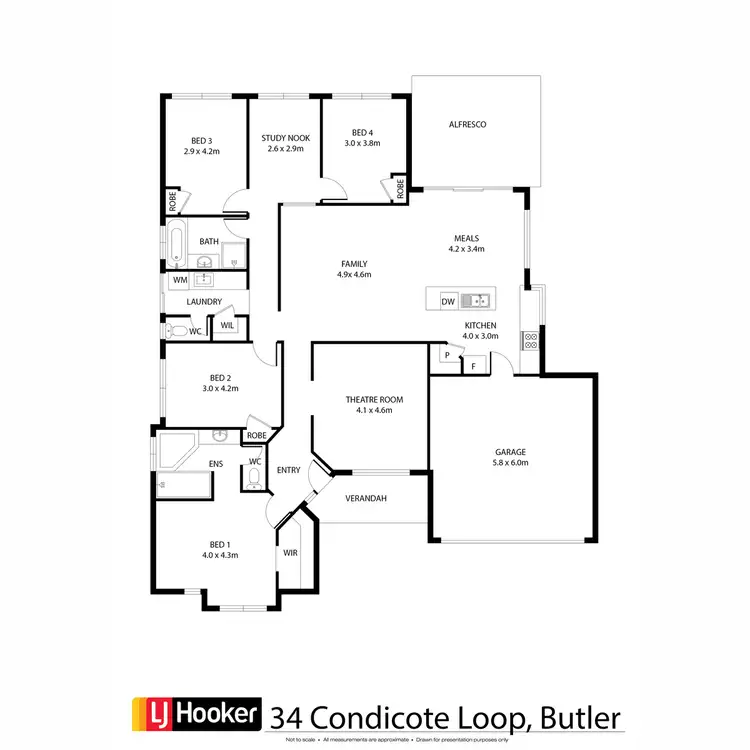 Floorplan of Homely house listing, 34 CONDICOTE Loop, Butler WA 6036