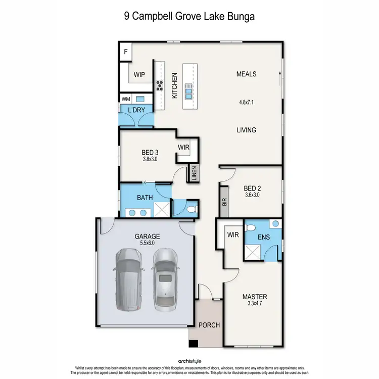 Floorplan of Homely house listing, 9 Campbell Grove, Lake Bunga VIC 3909