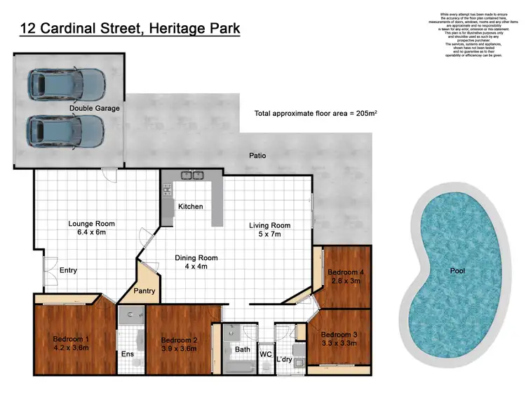 Floorplan of Homely house listing, 12 Cardinal Street, Heritage Park QLD 4118