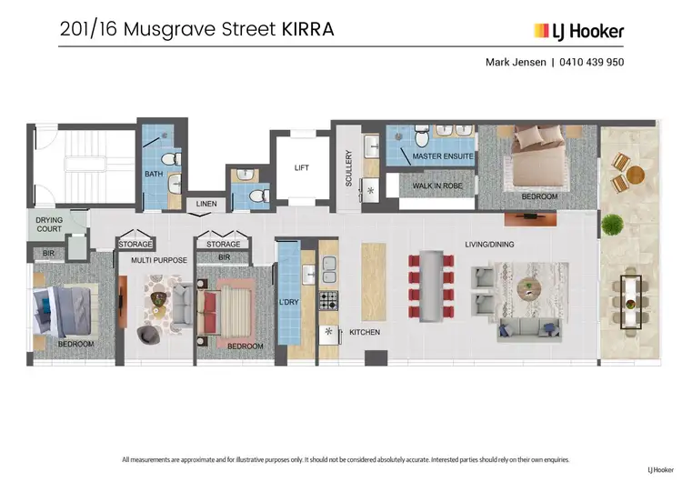 Floorplan of Homely apartment listing, 201/16 Musgrave Street, Kirra QLD 4225