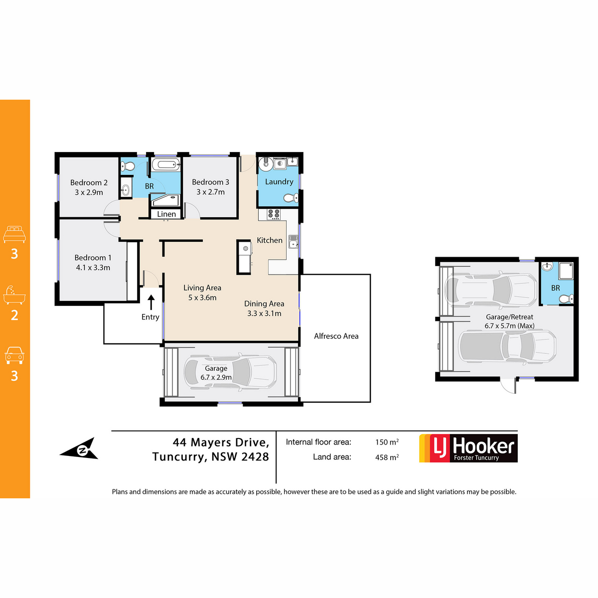 Floorplan of Homely house listing, 44A Mayers Drive, Tuncurry NSW 2428