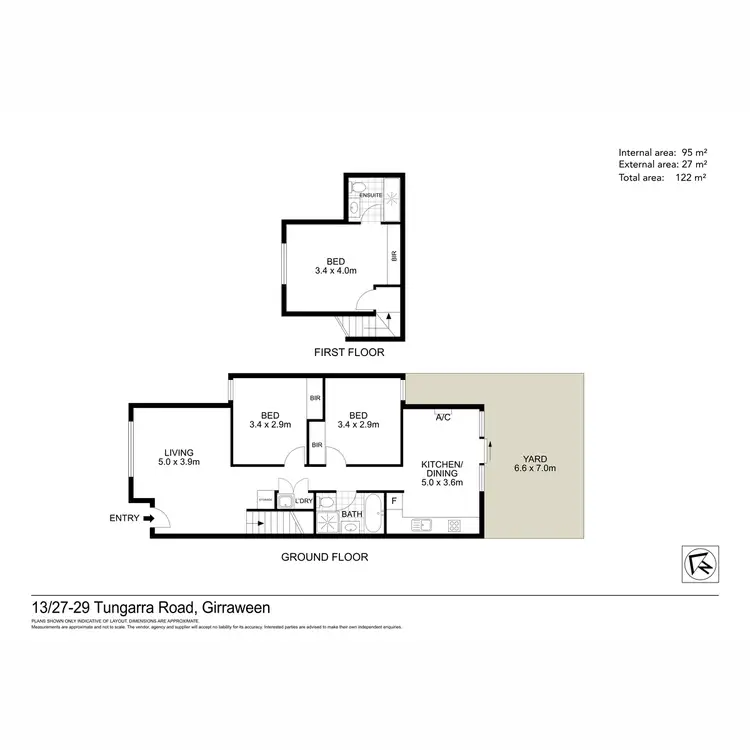 Floorplan of Homely townhouse listing, 13/27-29 Tungarra Road, Girraween NSW 2145