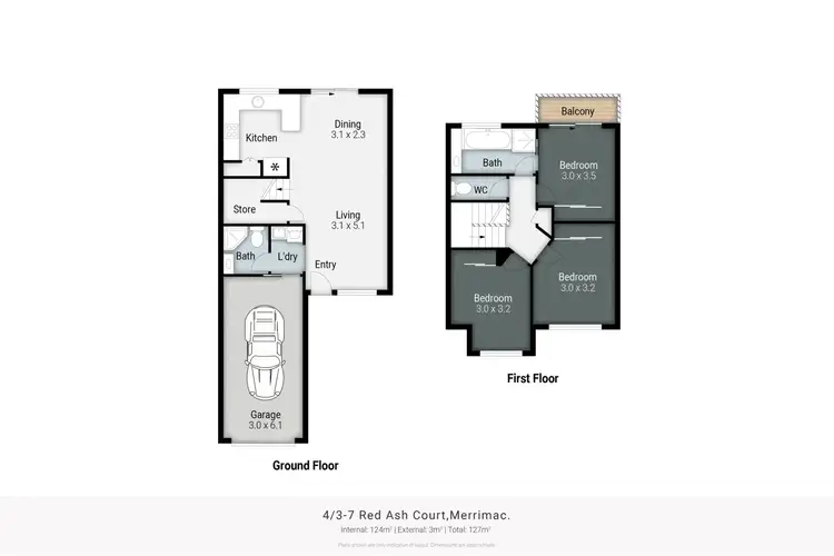 Floorplan of Homely unit listing, 4/3-7 Red Ash Court, Merrimac QLD 4226