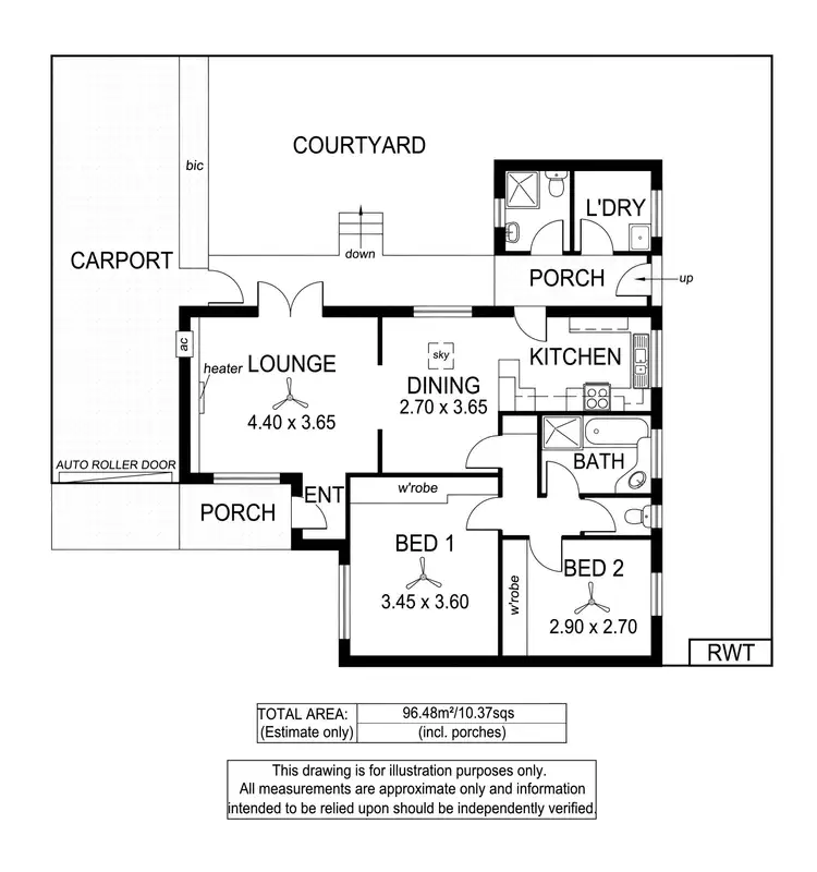Floorplan of Homely unit listing, 3/67 Walkers Road, Somerton Park SA 5044