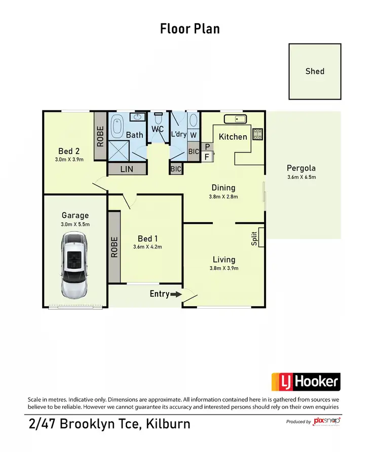 Floorplan of Homely house listing, 2/47 Brooklyn Tce, Kilburn SA 5084