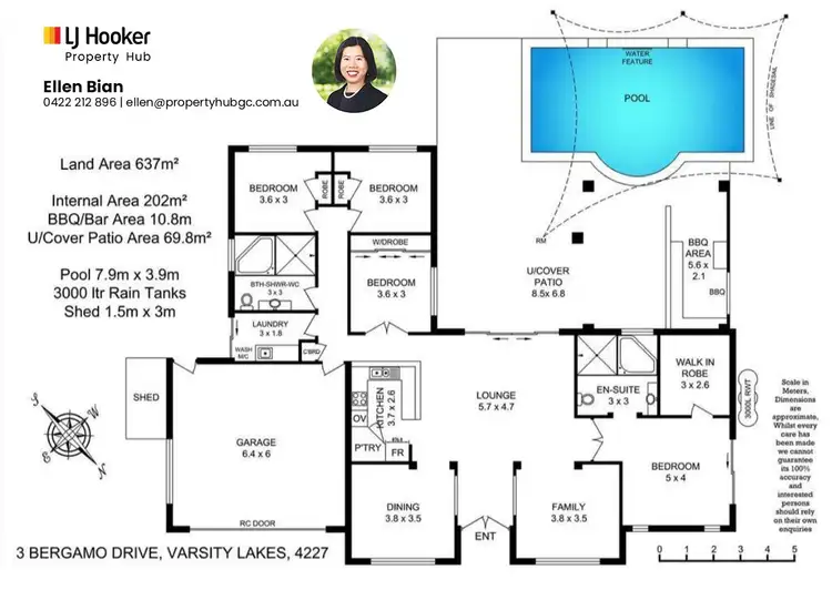 Floorplan of Homely house listing, 3 Bergamo Drive, Varsity Lakes QLD 4227